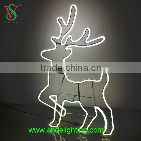 IP65 Christmas led caribou motif light with led neon aluminum frame
