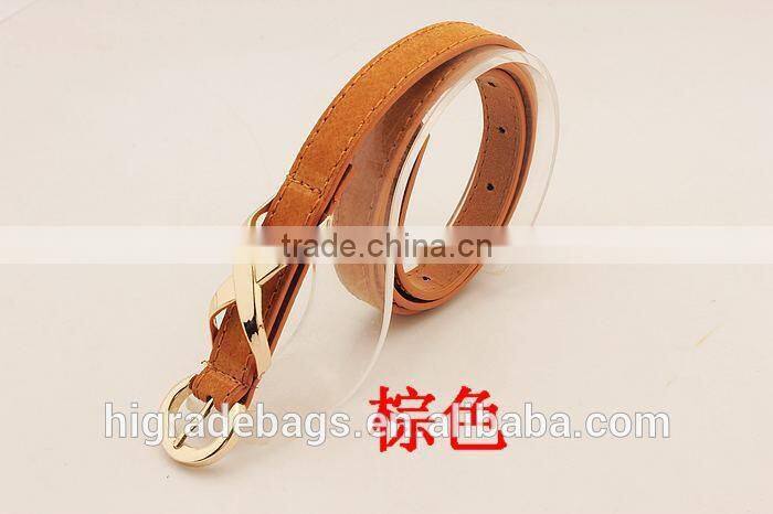 thin fashion leather belt wholesale
