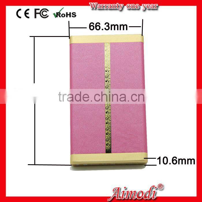 Super Slim Power Bank Pack Portable External Battery backup Mobile power Charger for Apple & Android Devices Aimodi-P6