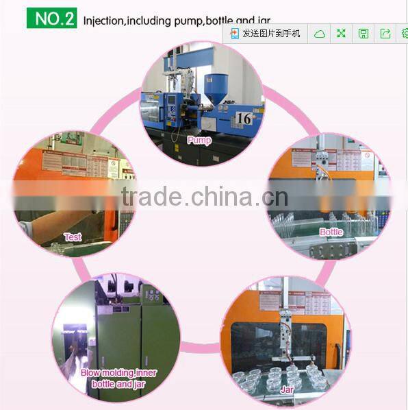 Popular taper shape plastic jars, acrylic cosmetic cream jars for personal care