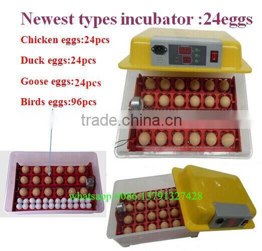 Newest Hot sale automatic mini egg incubator/24 egg incubator/mini incubator