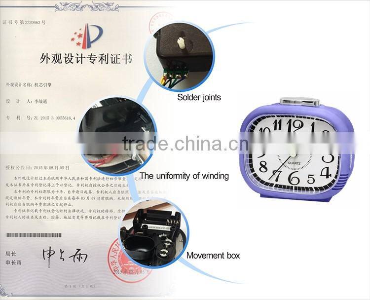 Light in Dark Melody Sound Alarm Clock/ High Quality Table Alarm Clocks hot sale