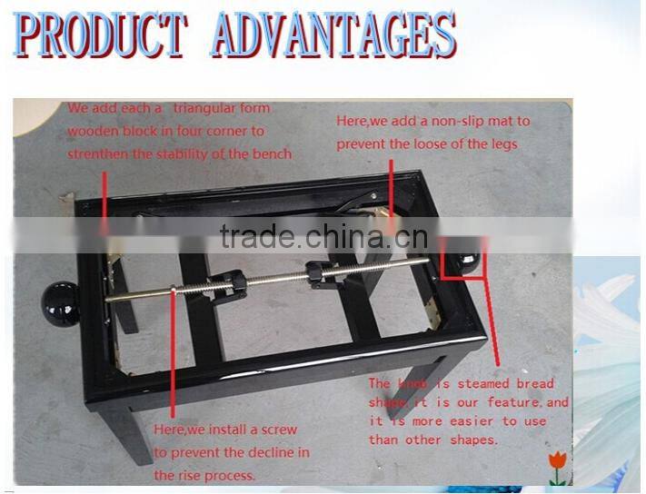 2015 Brown piano bench with black cushion from Zhejiang