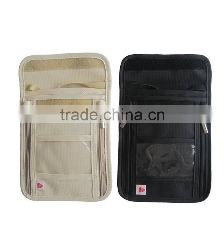RFID blocking passport holder stash pouch money security travelling neck wallet