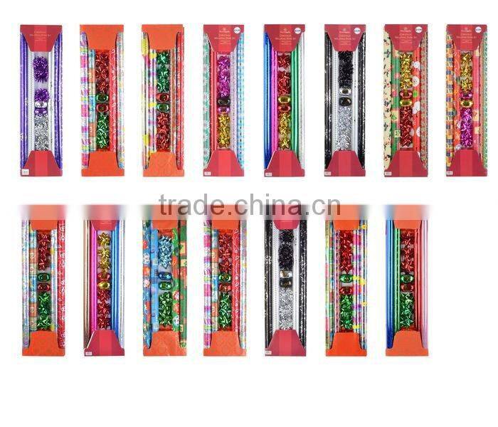 Quality Custom Printed Christmas Decorative Gift wrapping paper roll sets