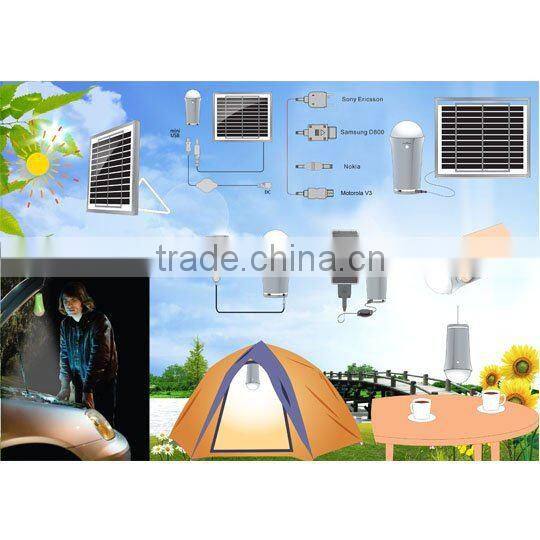 3W solar lighting kit with led bulb /portable solar light with lithium battery solar home lighting system with USB port