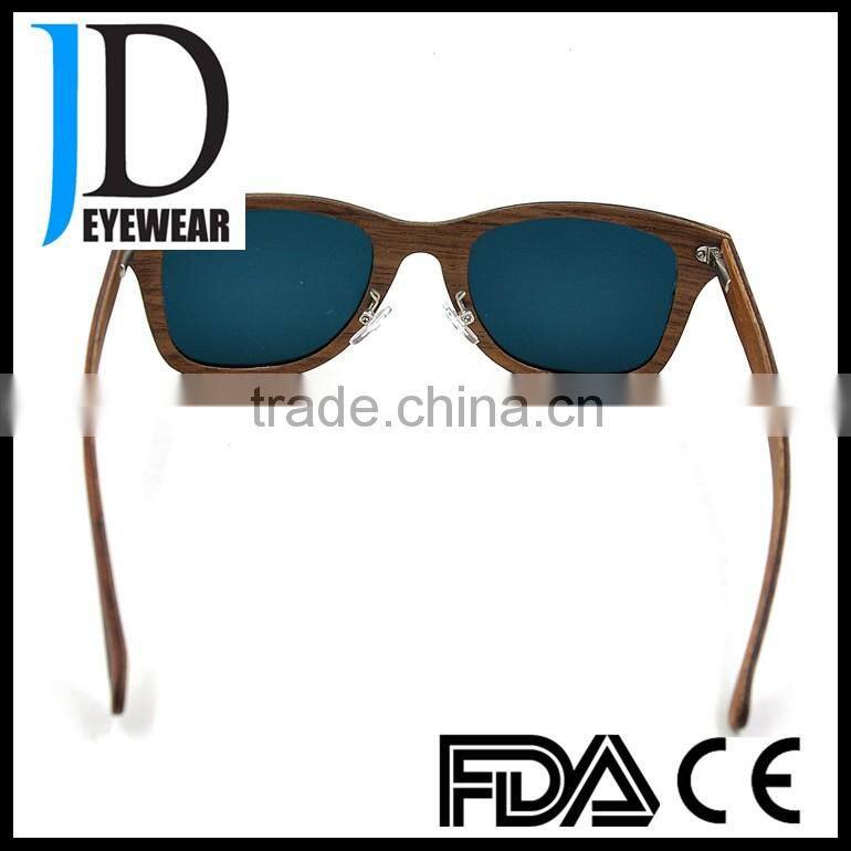 Wholesale price custom engraved logo handcrafted vintage polarized wood sunglasses