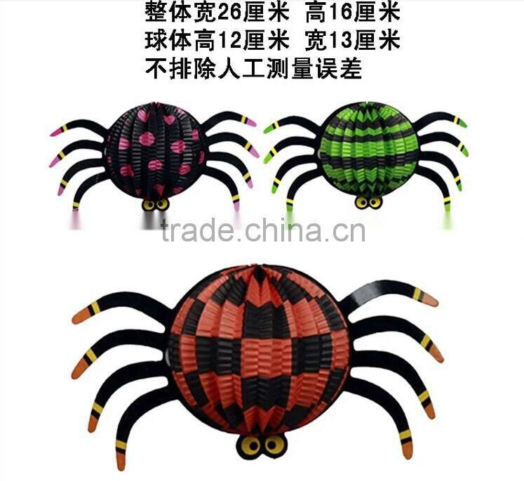 YIWU Vintage Paper Art Halloween Honeycomb 3D Hanging Decorations Lantern Spider Ghost Bat Pumpkin witch Cat