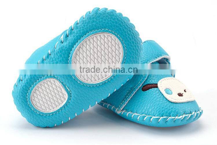 2016 new arrival baby shoes animal embroidered leather baby sport shoes