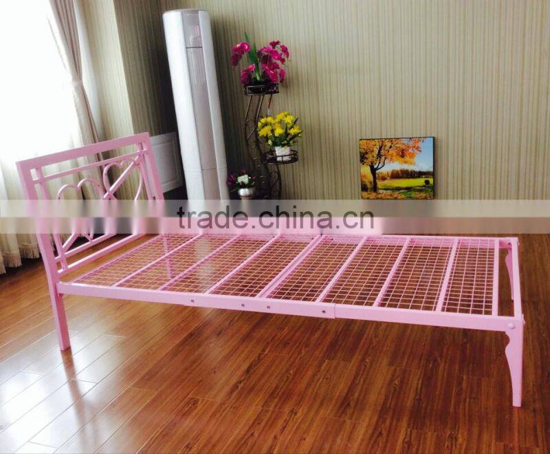 pretty single pink bed