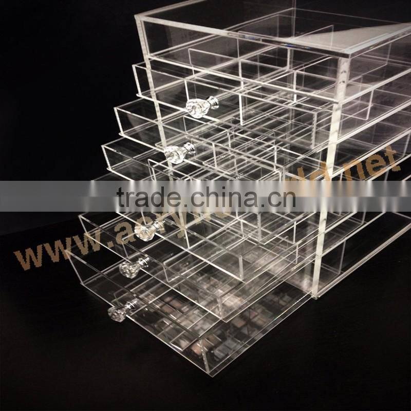 acrylic custom acrylic cosmetic display stand/acrylic makeup display drawers