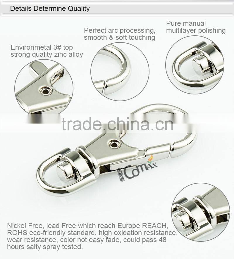 Wholesale high quality silver metal lobster claw snap hook for bag