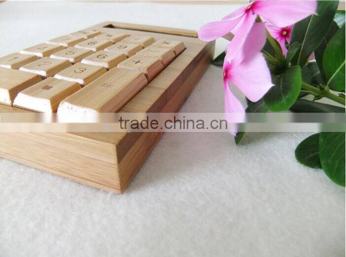 Manufacturer Promotional with cheap price Bamboo Calculator and pen for student/businese/school/pregnancy