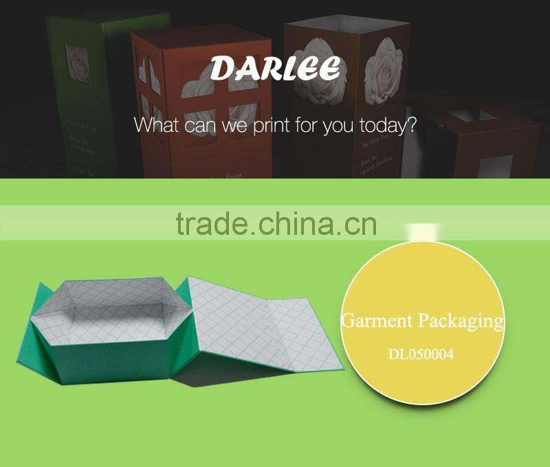 High end recyclable custom paper gift box for clothing
