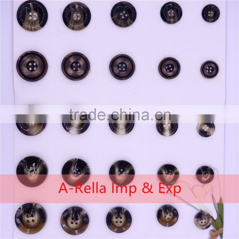 Round Shape 4 holes buttons for garment resin materials