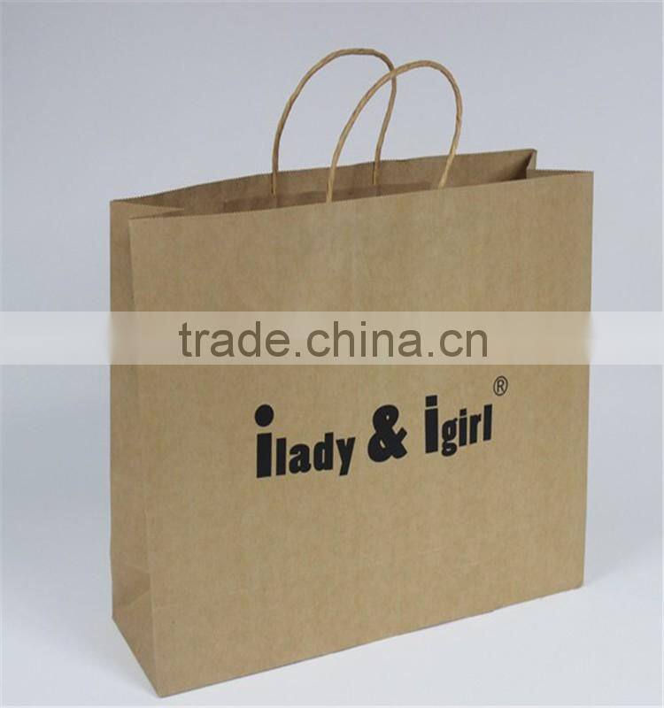 Quality handmade kraft paper bag with clear window