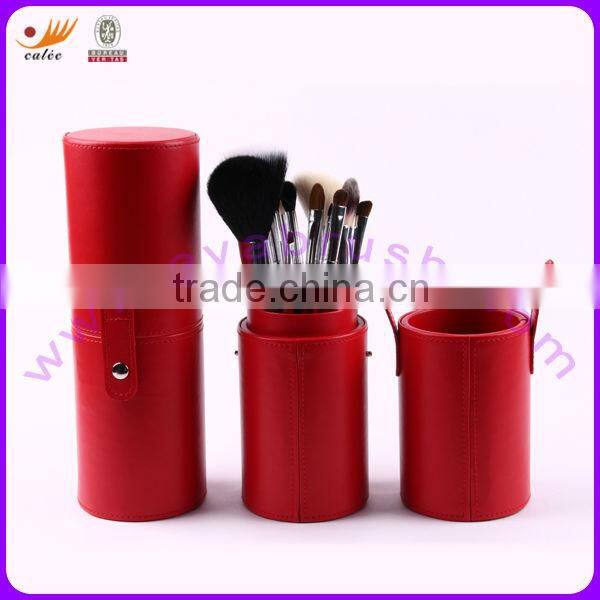 Fashional Professional Cosmetic Brush Set with Red Cylinder Pouch
