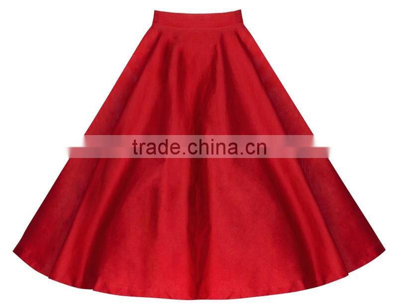 Bonvatt Women Lady Skirt Pleated Retro High Waist Skirt