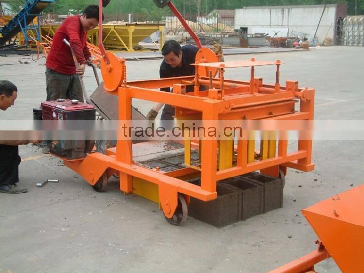 Block Machine Supplier QM4-45 Diesel engine Movable Egg Laying Concrete Hollow Block Making Machine Price and vedio