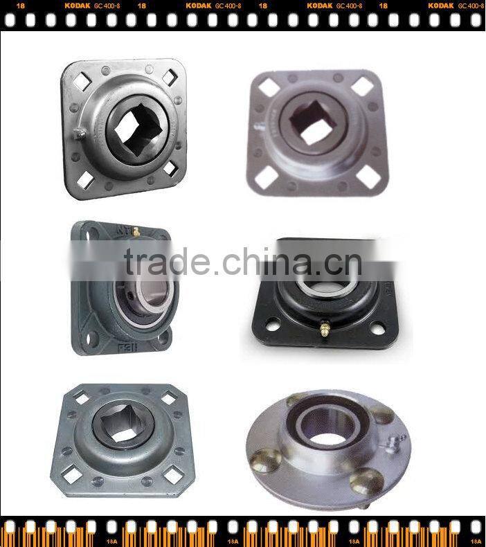 Riveted flange Bearing with 1 1/4" Square Center.