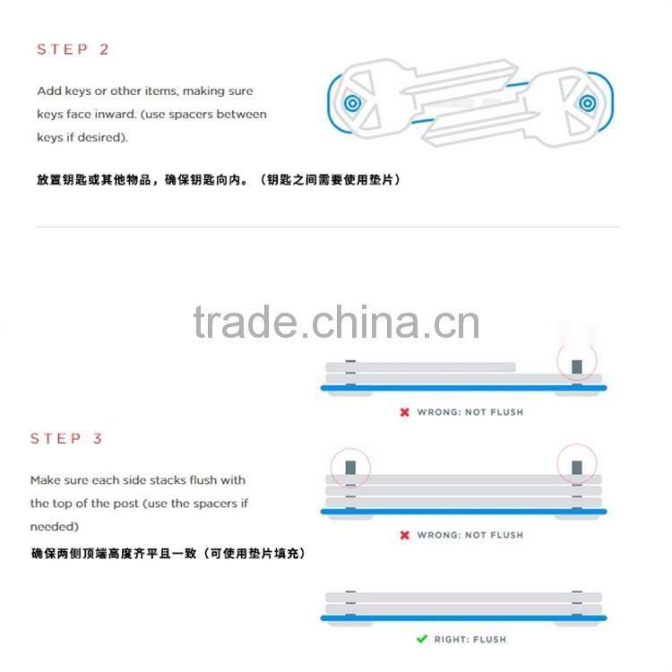 China factory manufacturer producing aluminum compact key holder
