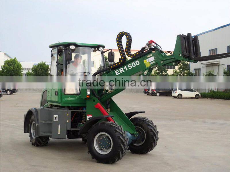 EVERUN telescopic arm mini wheel loader ER1500