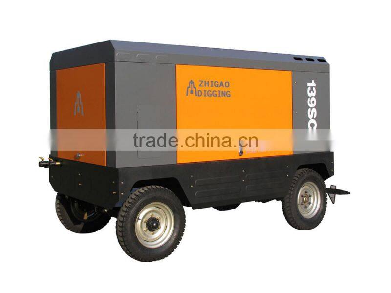 PORTABLE DIESEL ENGINE DRIVEN ROTARY AIR COMPRESSOR