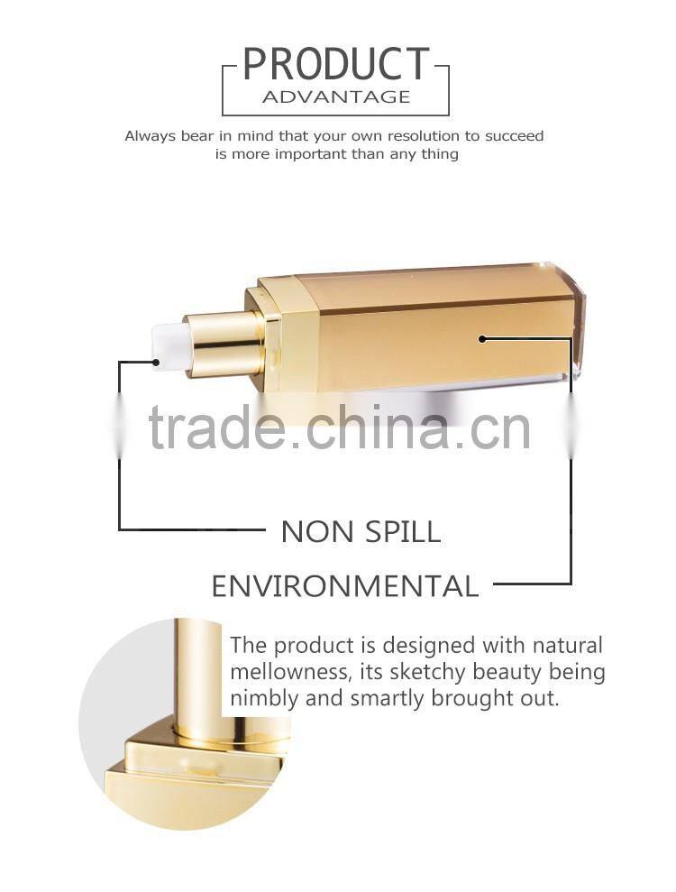 Wholesale high quality square shape cosmetic make up pet cosmetic bottle