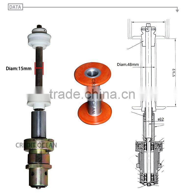 high speed yarn spindle for covering machine