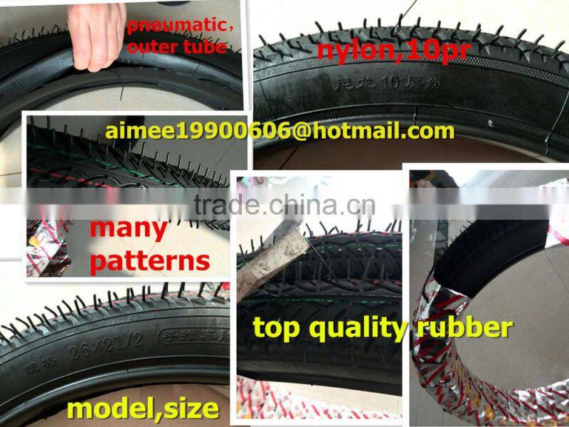 Qingdao top quality rubber motorcycle tyre 26/21-2