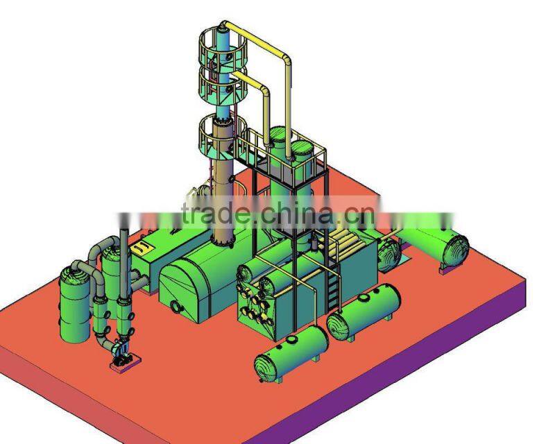 Waste Diesel Recycling Distillation Plant With Continuous Feeding and Continuous Slagging