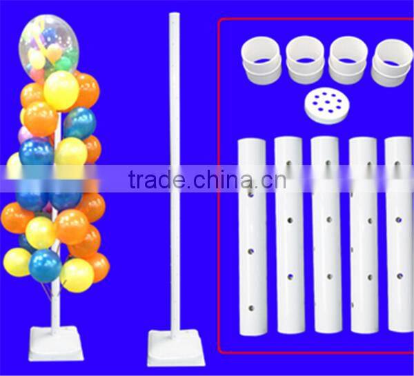 Customized Detachable White Metal Upright Balloon Stand Pole