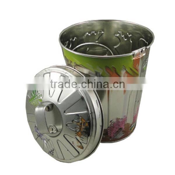 round embossed metal tin boxes