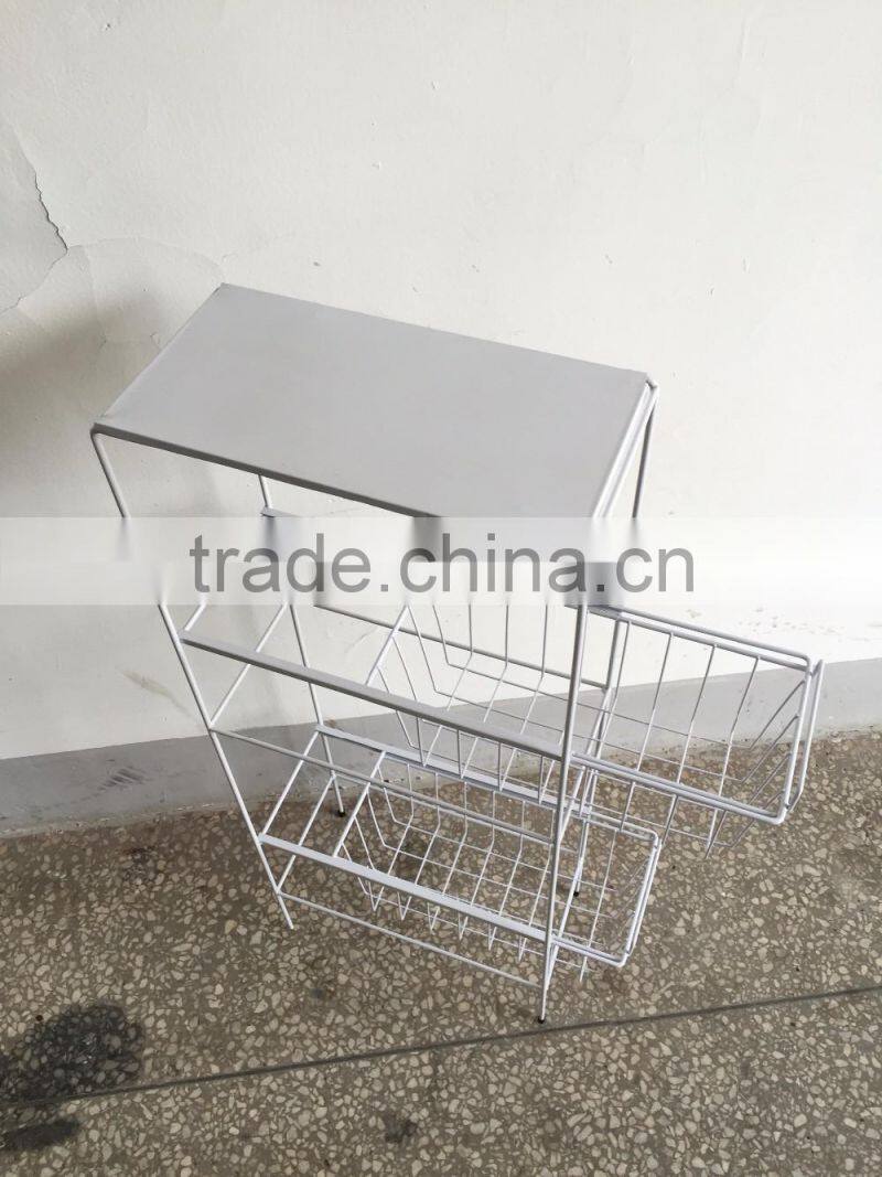 VIVINATURE metal drawers trolley for kitchen room