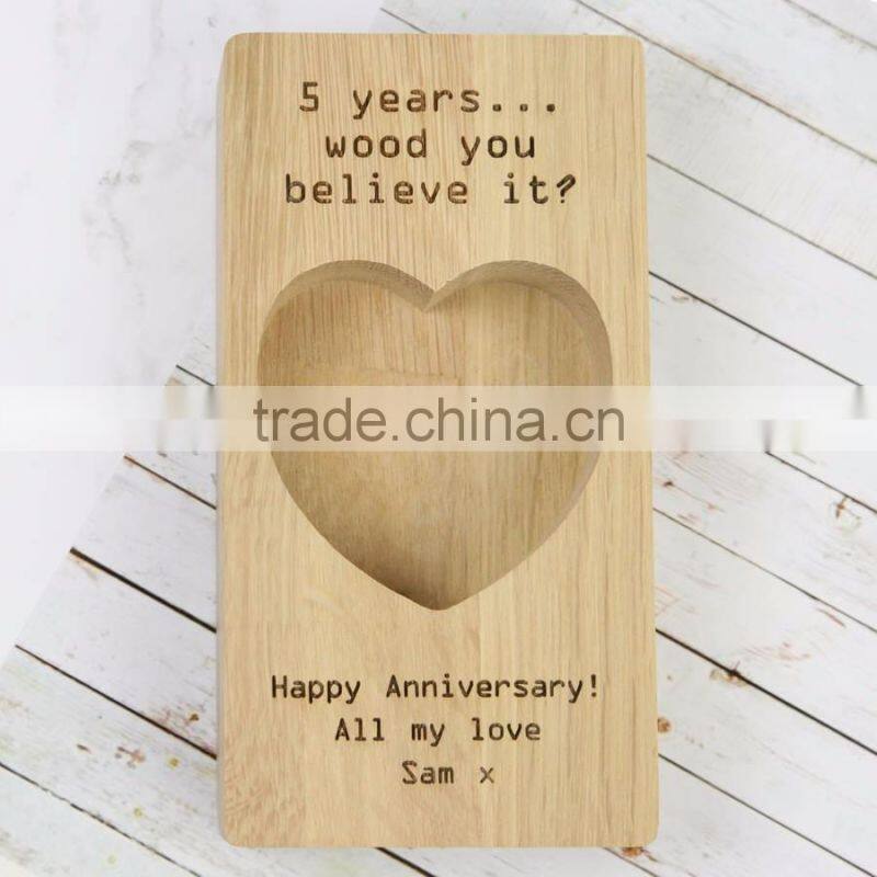 Wooden Ring Tray Custom Logo Rings Holder Wedding GIft Solid Wooden Cuouple Ring Customization Box