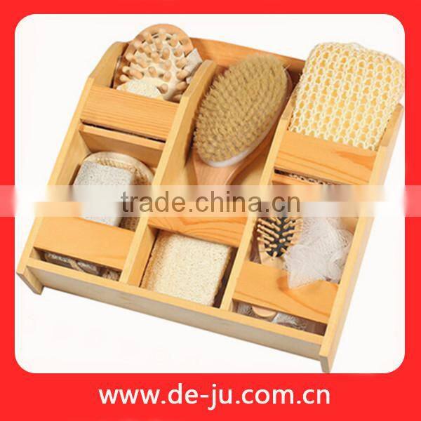 Wooden Spa Body Shower Pumice Stone Bath Set