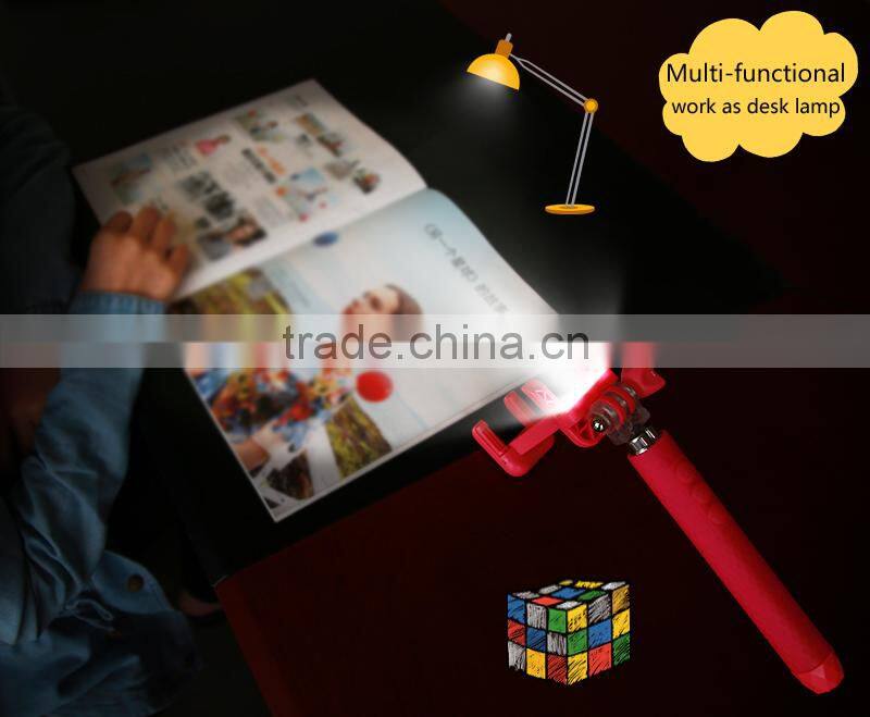 RGKNSE New Products Selfie Stick Pack With Led Flash Light For Selfie Stick