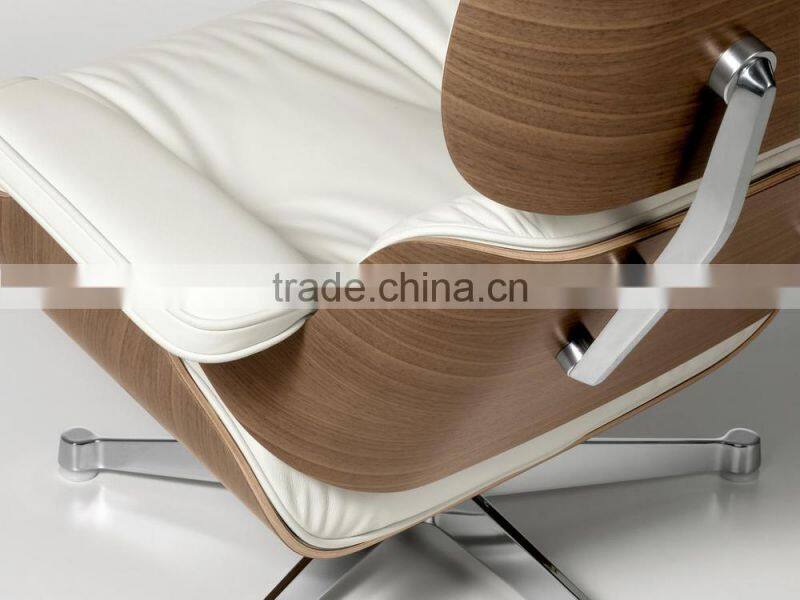 cheap lounge chair with ottoman cowhide leather bentwood frame