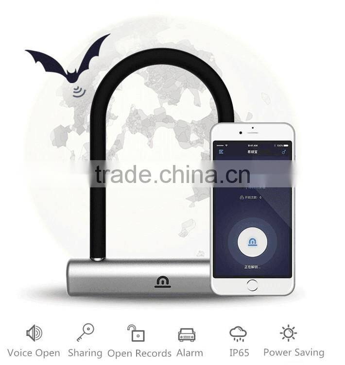 Newest intelligent security Bicycle lock Ultrasonic tire lock keyless electric U-lock