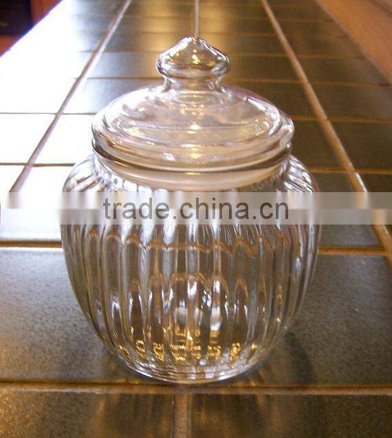 wholesale glass trinket jar with lids