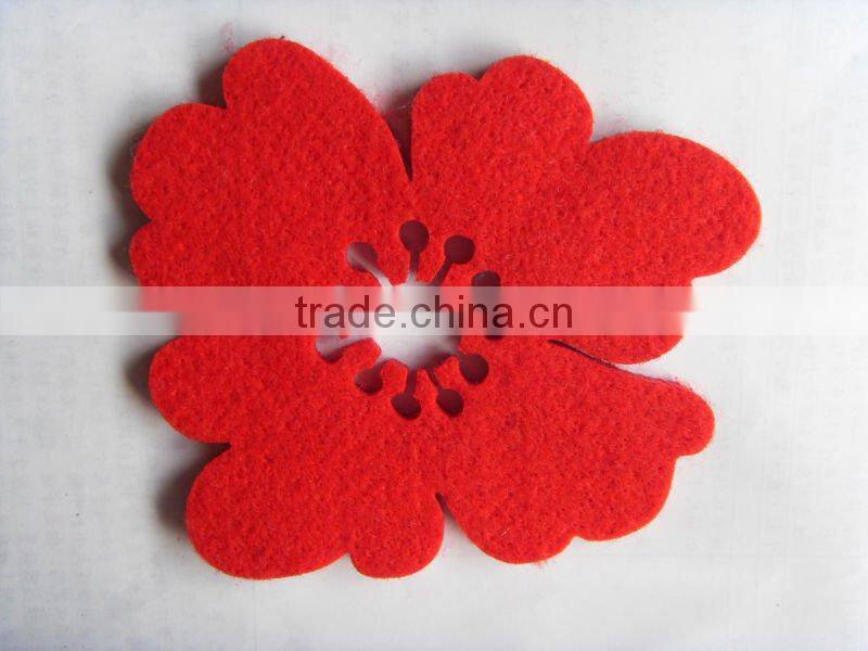 Felt decoration for keychain and placemat and coaster