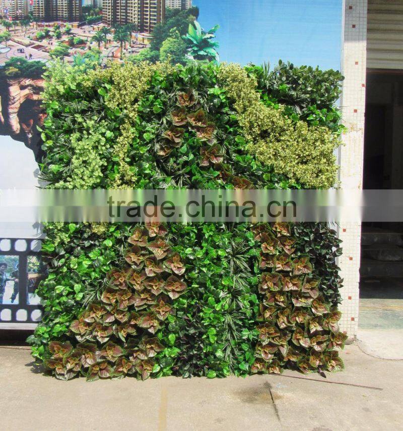 decorative artificial green indoor plant wall