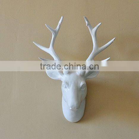 Art Sculpture Home Wall Decorative Resin Animal Deer Head Sculpture,