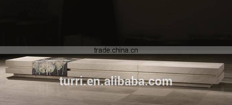 Lastest Fancy Design Natural Travertine Long TV stand