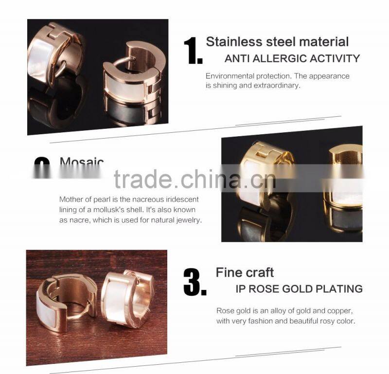 Wholesale mens stainless steel hoop earring , cross hoop earring