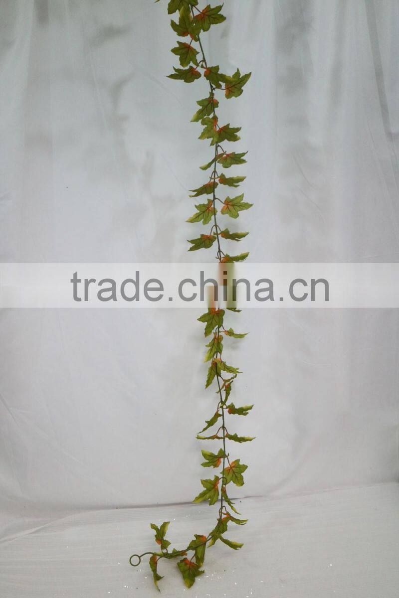 High quality artificial red maple leaf garland