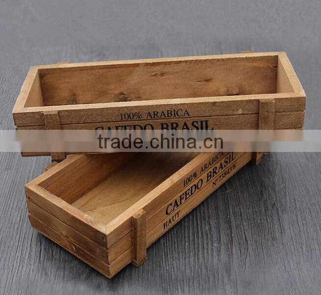 rustic wooden flowerpots