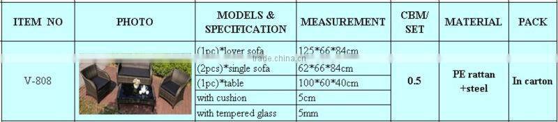 hot sell outdoor KD rattan furniture