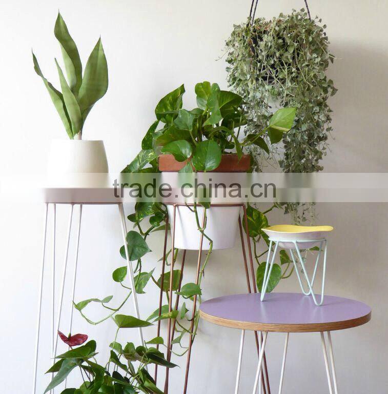 Indoor outdoor garden metal wire flower pot plant stand