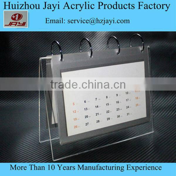 2017 New year calendar small MOQ acrylic desk calendar, acrylic tabletop calendar